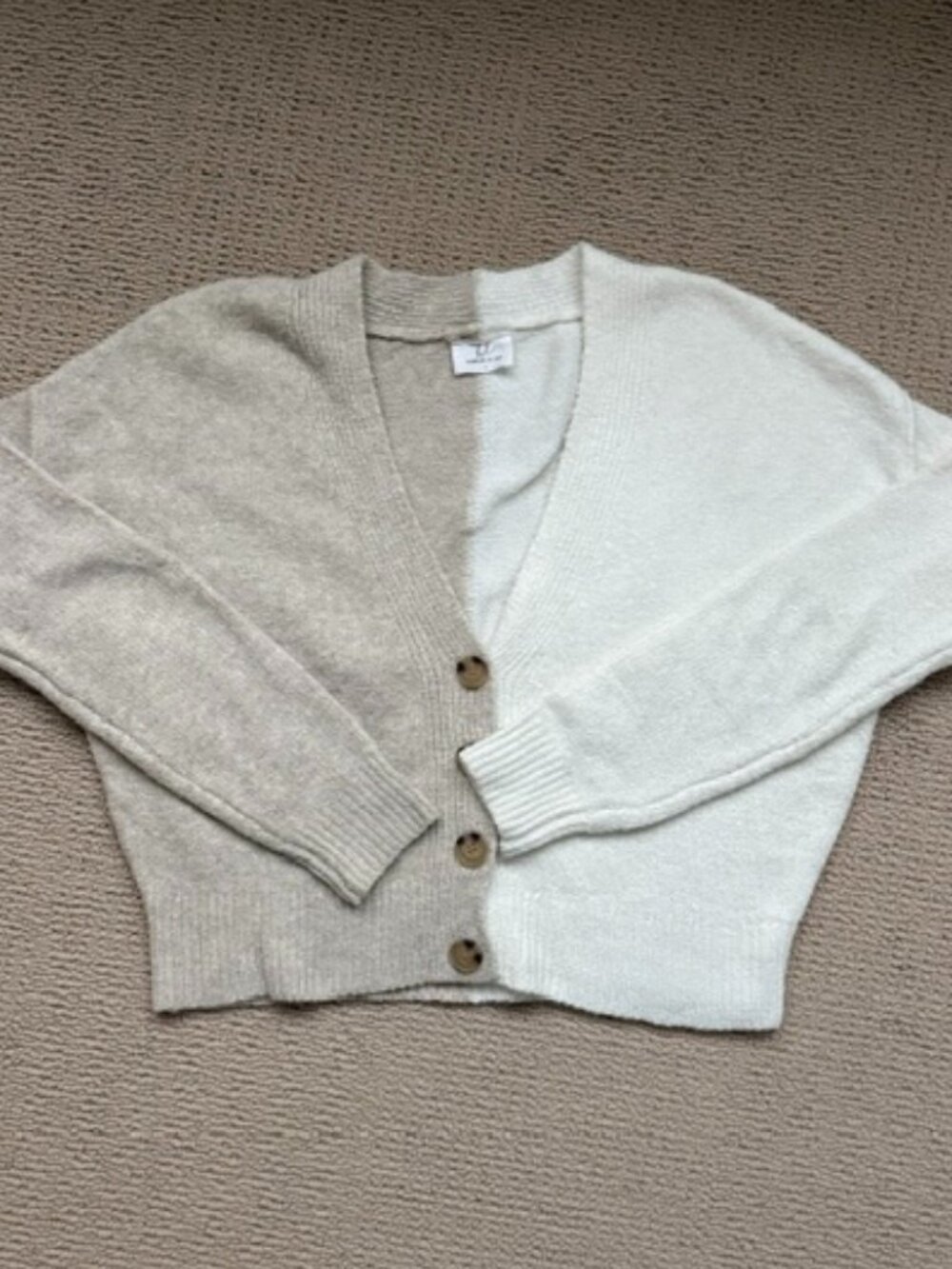 Bobbles & Lace Two Tone Cardigan